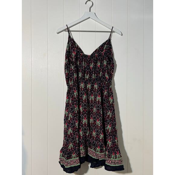 Pretty Garden Sundress Swing Mini Floral V-Neck Spaghetti Strap Size XL - Picture 3 of 10